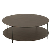 Salontafel Bruin Ijzer Rond 113 cm 113x113x38 cm-Salontafels-J-Line