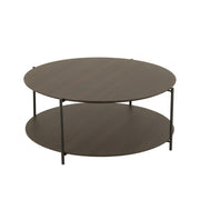 Salontafel Bruin Ijzer Rond 93 cm 93x93x38 cm-Salontafels-J-Line