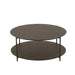 Salontafel Bruin Ijzer Rond 93 cm 93x93x38 cm-Salontafels-J-Line