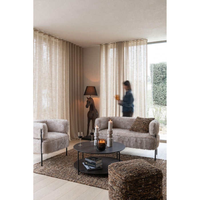 Salontafel Bruin Ijzer Rond 93 cm 93x93x38 cm-Salontafels-J-Line
