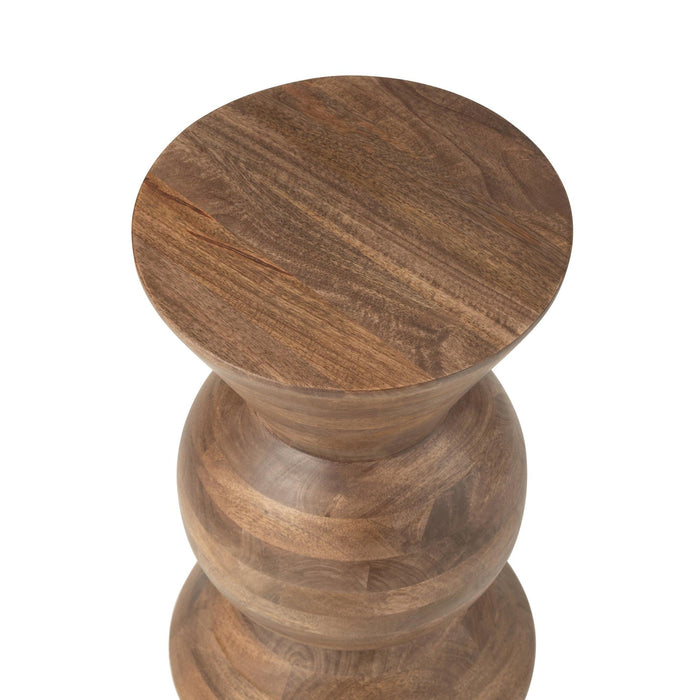Salontafel Bruin Mangohout hout 31 cm 31x31x50 cm-Bijzettafels-J-Line
