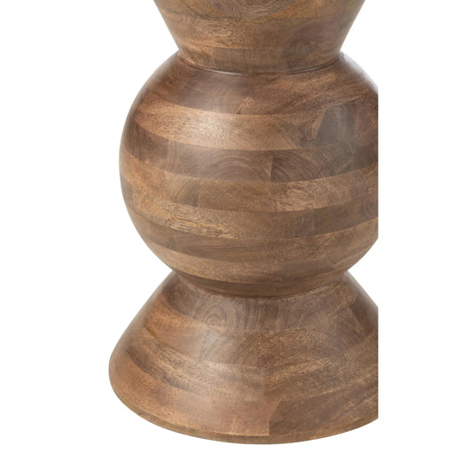 Salontafel Bruin Mangohout hout 31 cm 31x31x50 cm-Bijzettafels-J-Line