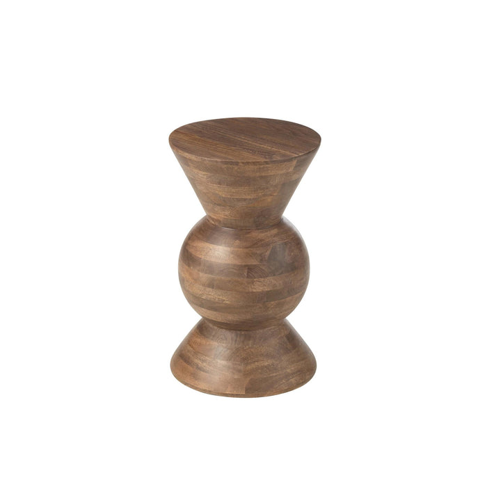 Salontafel Bruin Mangohout hout 31 cm-Salontafels-J-Line