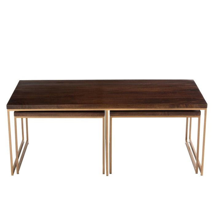 Salontafel Bruin Mangohout hout 60x120 cm-Salontafels-J-Line