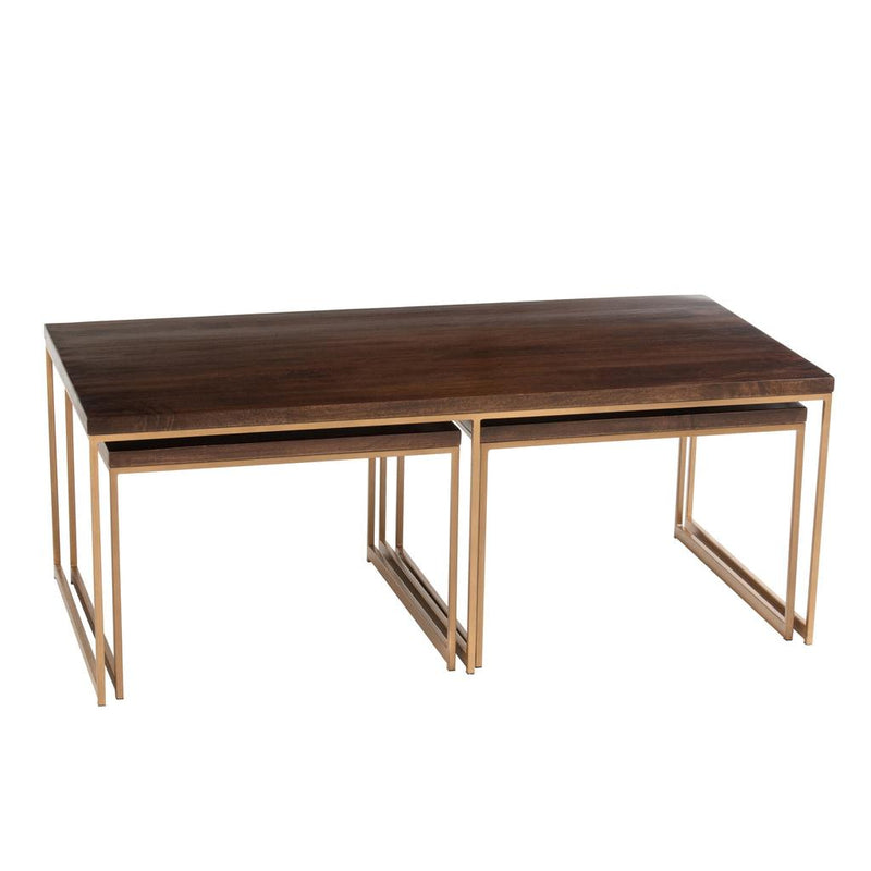 Salontafel Bruin Mangohout hout 60x120 cm-Salontafels-J-Line