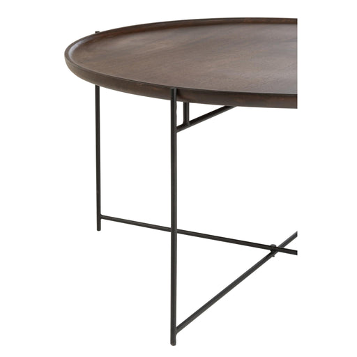Salontafel Bruin Mangohout hout Rond 80 cm 80x80x42 cm-Salontafels-J-Line