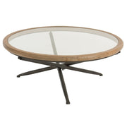 Salontafel Bruin Metaal Rond 100 cm 100x100x40 cm-Salontafels-J-Line
