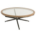 Salontafel Bruin Metaal Rond 100 cm 100x100x40 cm-Salontafels-J-Line
