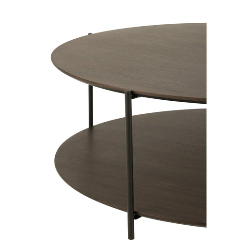 Salontafel Bruin ijzer Rond 113 cm 113x113x38 cm-Salontafels-J-Line