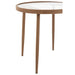 Salontafel Bruin ijzer Rond 50 cm 50x50x50 cm-Bijzettafels-J-Line