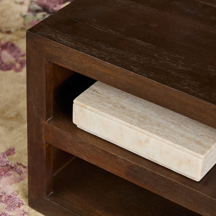 Salontafel Brussel Bruin Mangohout 80 cm 80x80x45 cm-Salontafels-Starfurn