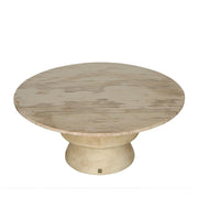 Salontafel Callain Mangohout Beige 90 cm-Salontafels-PTMD