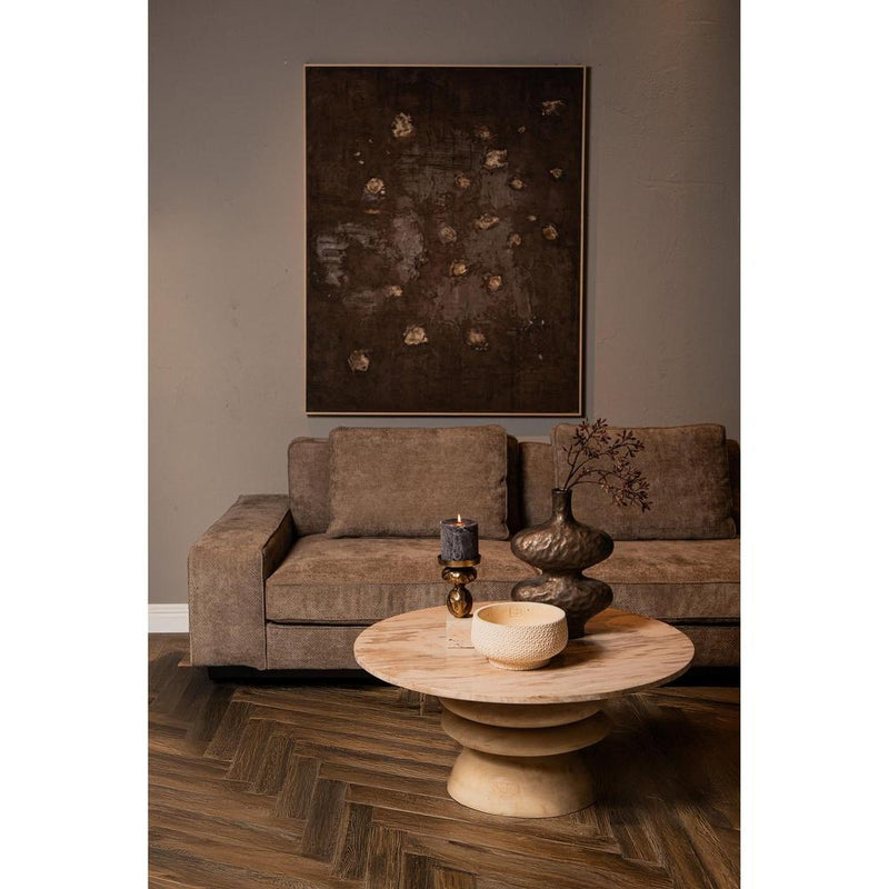 Salontafel Callain Mangohout Beige 90 cm-Salontafels-PTMD