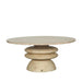 Salontafel Callain Mangohout Beige 90 cm-Salontafels-PTMD