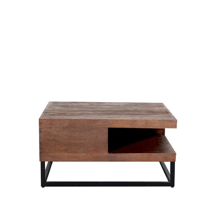 Salontafel Cube Nature Smooth Mangohout 80 cm 80x80x40 cm-Salontafels-LABEL51