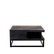 Salontafel Cube Zwart Mangohout 80 cm 80x80x40 cm-Salontafels-LABEL51