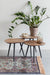 Salontafel Cuties (set Of 3) Teak veneer Zwart 46x42 cm-Salontafels-Creating Home