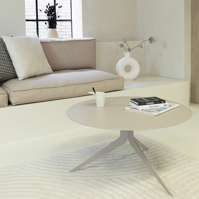 Salontafel DALEY 80 Staal Silky Taupe 74x74x38cm Spinder Design-Salontafels-Spinder