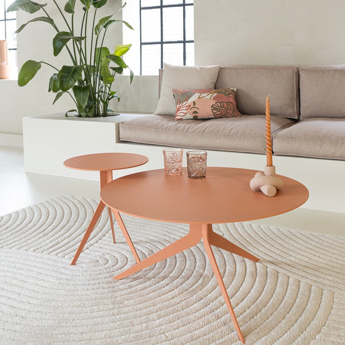 Salontafel DALEY Staal Clay Terra 74x74x38cm Spinder Design-Salontafels-Spinder