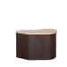 Salontafel Davi Espresso Travertin 50 cm 50x35x31 cm-Salontafels-LABEL51
