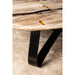 Salontafel Deeba Versteend Hout Bruin 85x130 cm-Salontafels-PTMD