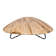 Salontafel Deeba Versteend Hout Bruin 85x130 cm-Salontafels-PTMD