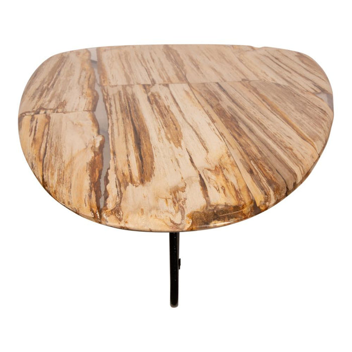 Salontafel Deeba Versteend Hout Bruin 85x130 cm-Salontafels-PTMD