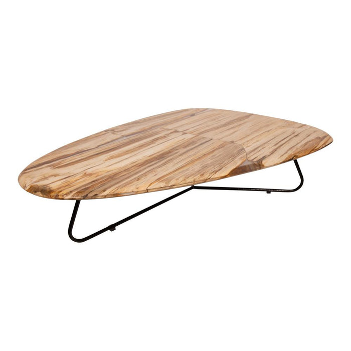 Salontafel Deeba Versteend Hout Bruin 85x130 cm-Salontafels-PTMD