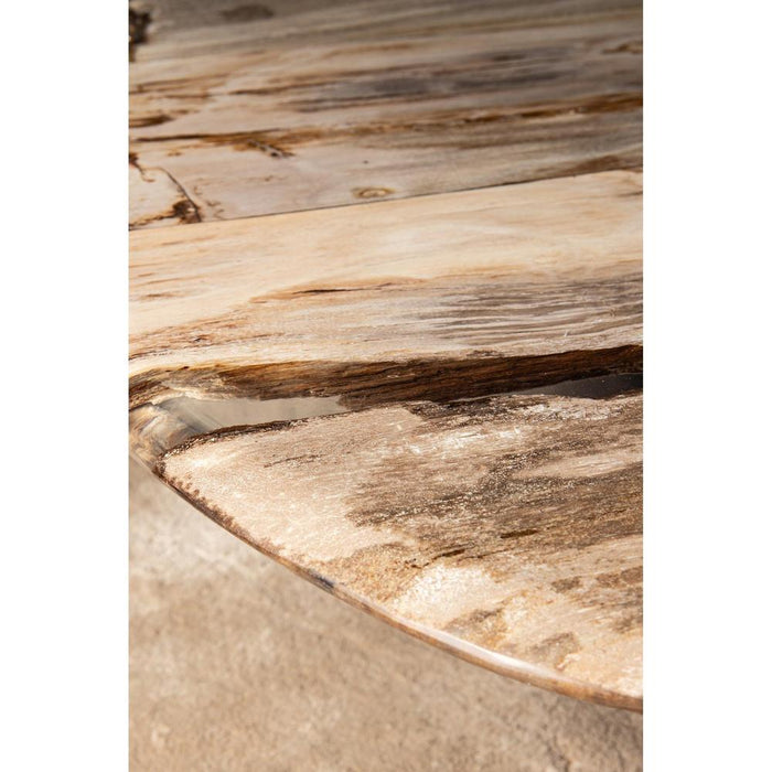 Salontafel Deeba Versteend Hout Bruin 85x130 cm-Salontafels-PTMD