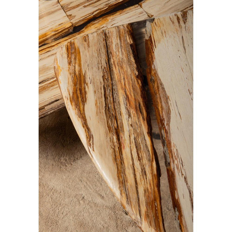 Salontafel Deeba Versteend Hout Rood 85x95 cm-Salontafels-PTMD