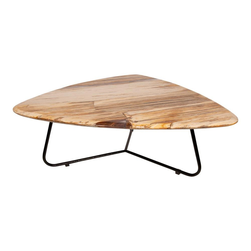 Salontafel Deeba Versteend Hout Rood 85x95 cm-Salontafels-PTMD