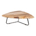 Salontafel Deeba Versteend Hout Rood 85x95 cm-Salontafels-PTMD