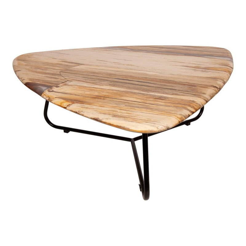 Salontafel Deeba Versteend Hout Rood 85x95 cm-Salontafels-PTMD