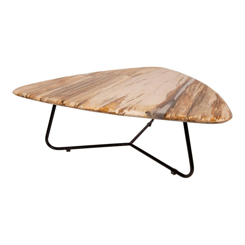 Salontafel Deeba Versteend Hout Rood 85x95 cm-Salontafels-PTMD