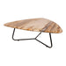 Salontafel Deeba Versteend Hout Rood 85x95 cm-Salontafels-PTMD