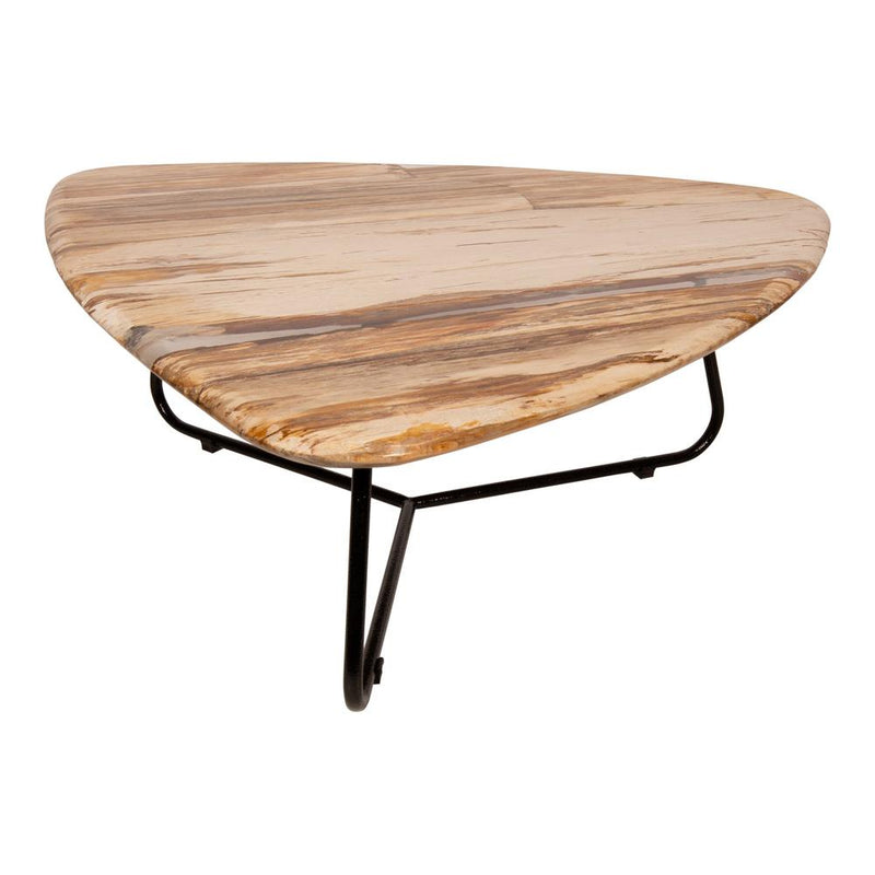 Salontafel Deeba Versteend Hout Rood 85x95 cm-Salontafels-PTMD
