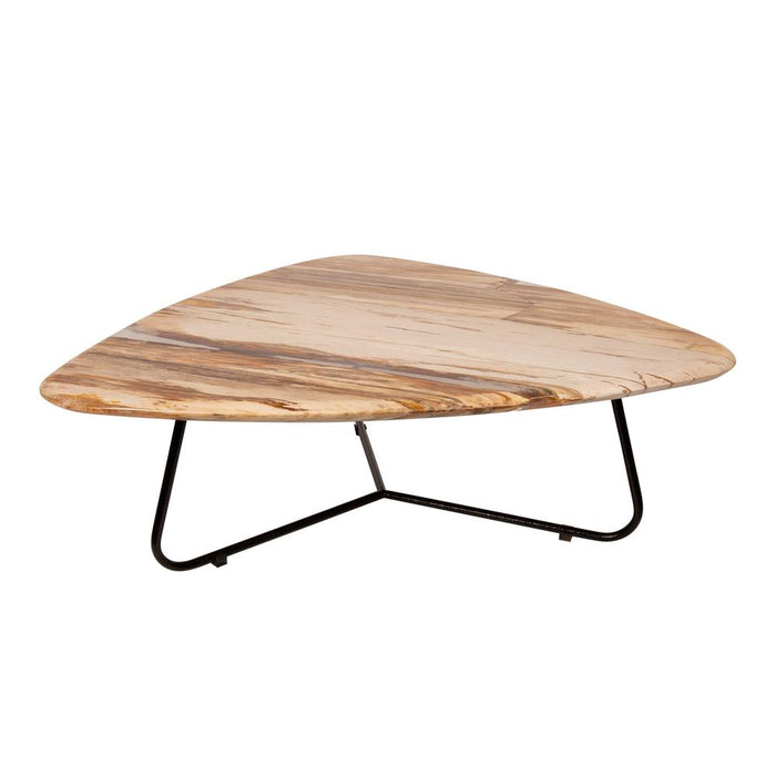 Salontafel Deeba Versteend Hout Rood 85x95 cm-Salontafels-PTMD