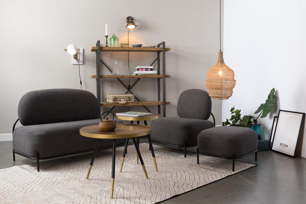 Salontafel Denise Ash veneer Goud Ø61x40 cm-Salontafels-Creating Home