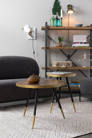 Salontafel Denise Ash veneer Goud Ø61x40 cm-Salontafels-Creating Home