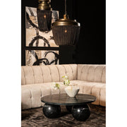 Salontafel Diro Marmer Zwart 99 cm-Salontafels-PTMD