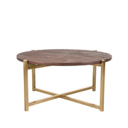 Salontafel Dox Espresso Mangohout 70 cm Rond 70x70x35 cm-Salontafels-LABEL51