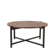 Salontafel Dox Espresso Mangohout 70 cm Zwart 70x70x35 cm-Salontafels-LABEL51