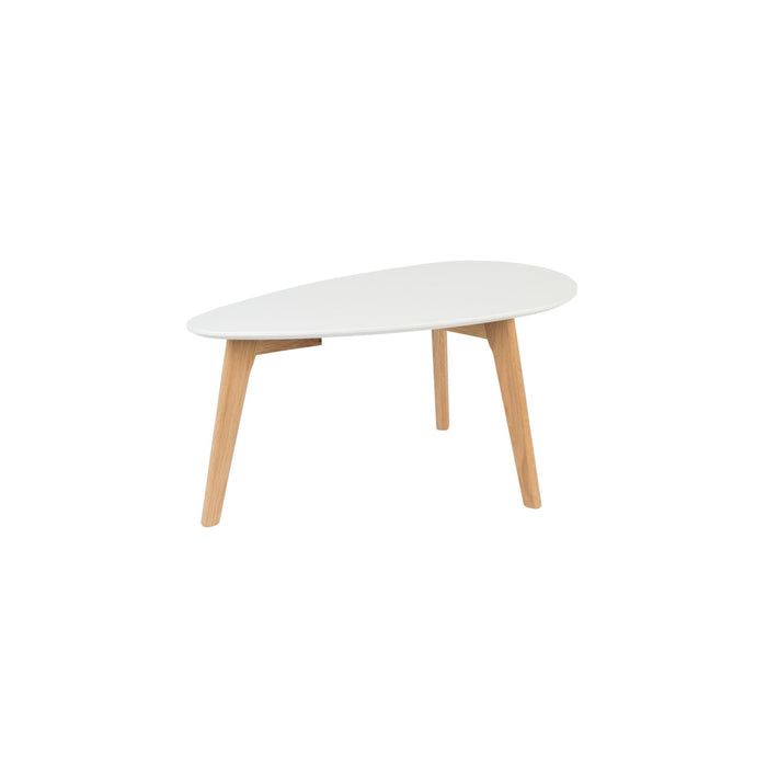 Salontafel Drop Set van 2 Hout Beige 50x100 cm
