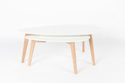 Salontafel Drop Set van 2 Hout Beige 50x100 cm-Bijzettafels-Creating Home