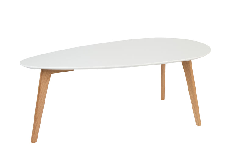 Salontafel Drop Set van 2 Hout Beige 50x100 cm-Bijzettafels-Creating Home