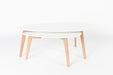 Salontafel Drop Set van 2 Hout Beige 50x100 cm-Salontafels-Creating Home