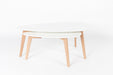 Salontafel Drop Set van 2 Hout Beige 50x100 cm-Salontafels-Creating Home