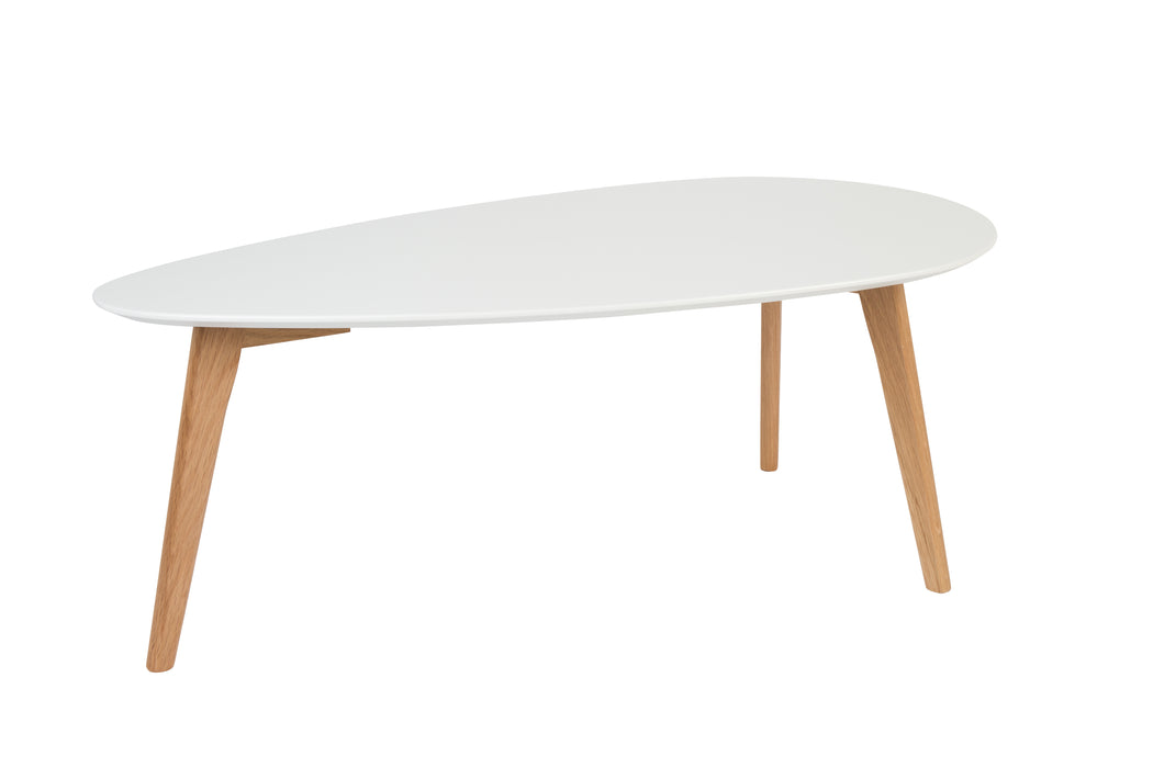 Salontafel Drop Set van 2 Hout Beige 50x100 cm-Salontafels-Creating Home