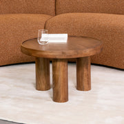 Salontafel Elly Nature Smooth Mangohout 60 cm Rond 60x60x38 cm-Salontafels-LABEL51