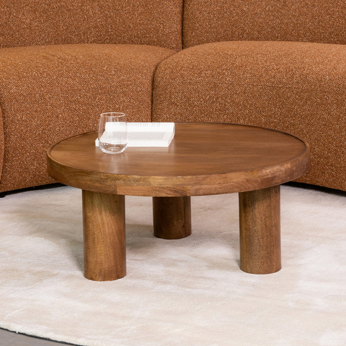 Salontafel Elly Nature Smooth Mangohout 70 cm 70x70x31 cm-Salontafels-LABEL51